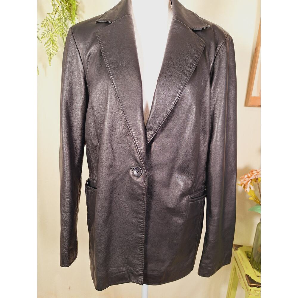Wilson Leather Pelle Studio Women's V-Neck Leather Jacket 100% Leather - Picture 2 of 8